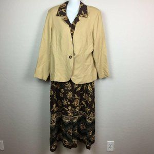 Two Twenty Women's Brown Beige Dress Jacket Twinse